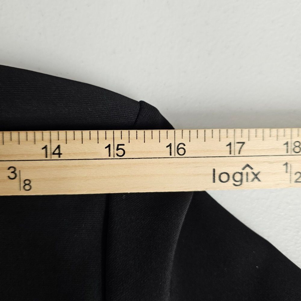 Chico's Travelers Jacket Womens 0 Full‎ Zip Black Cardigan Work Career Coat EUC - Picture 8 of 12